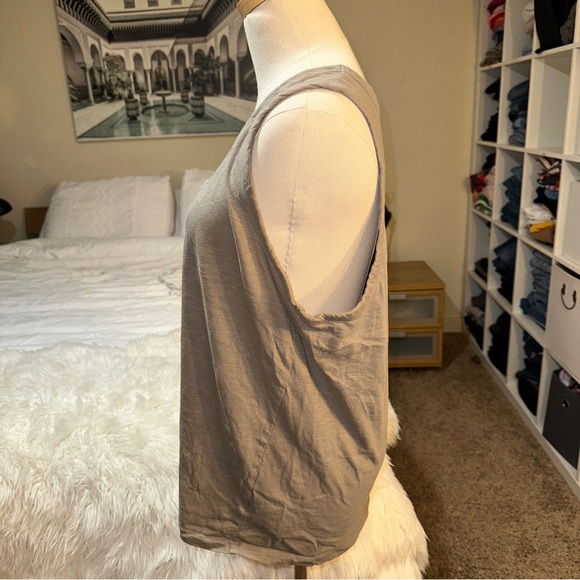 Universal Thread | Scoop Neck Thick Strap Cotton Tank Top Heather Gray Brown - Picture 2 of 11